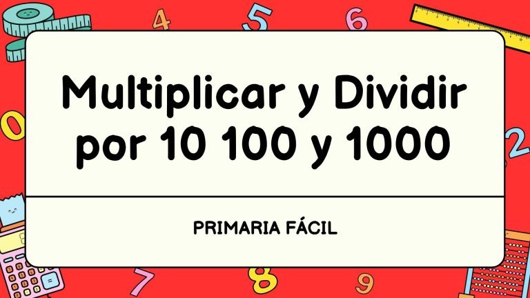 🌟 Secretos para Multiplicar y Dividir por 10 100 y 1000 🌟